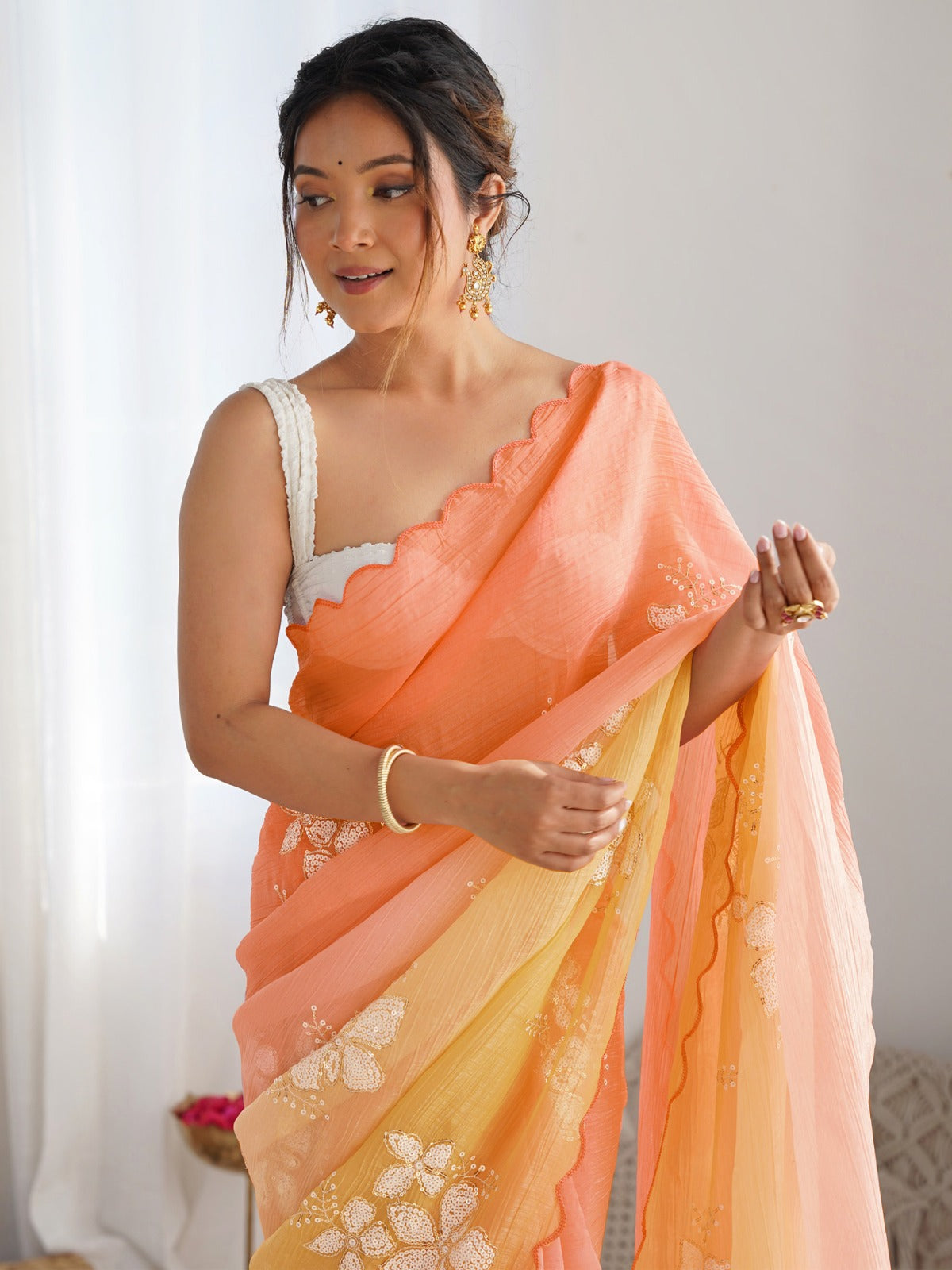 Gold Crush Saree ✨