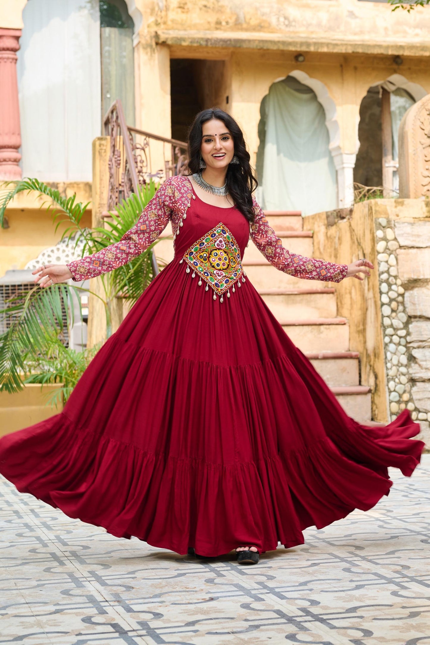 Kutchi Embroidery Rayon Dress