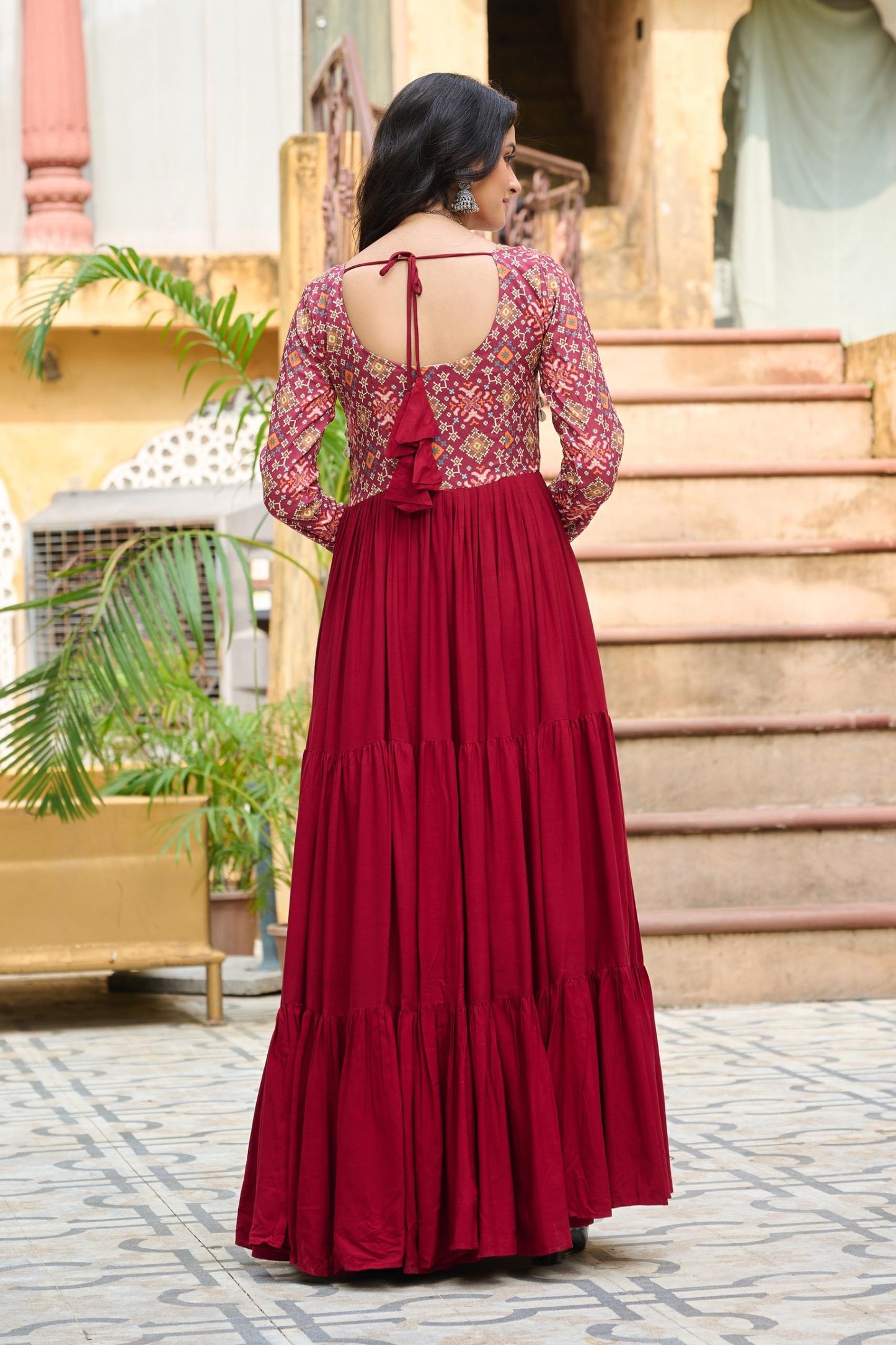 Kutchi Embroidery Rayon Dress