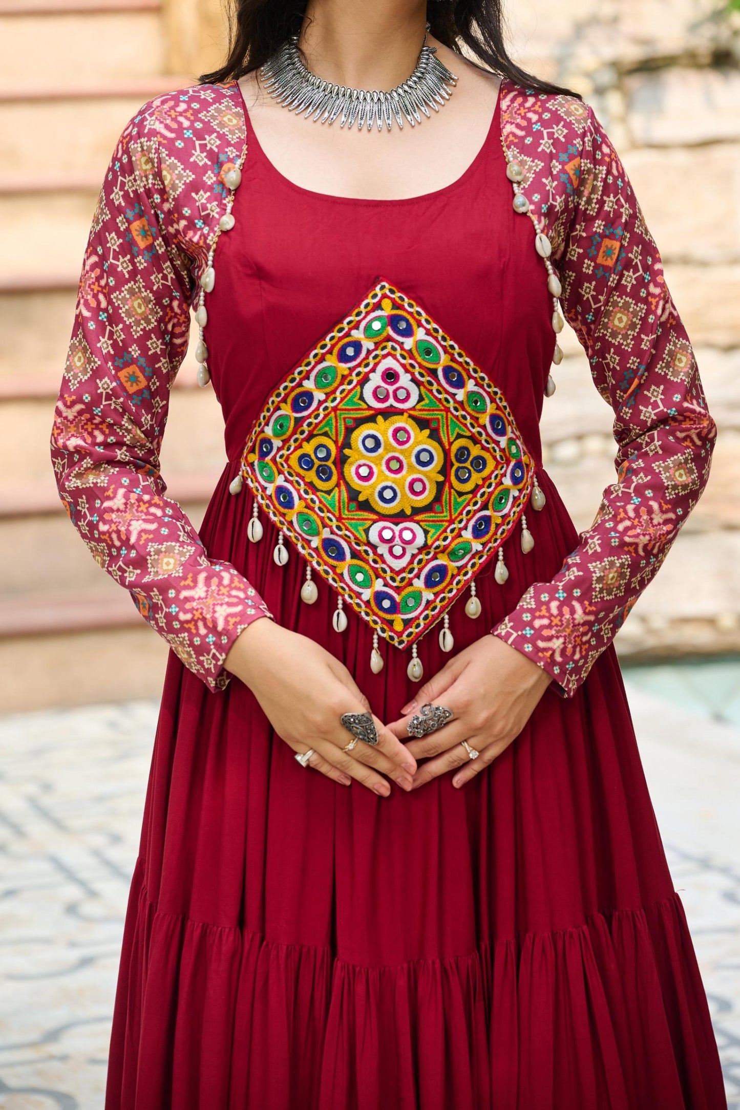 Kutchi Embroidery Rayon Dress