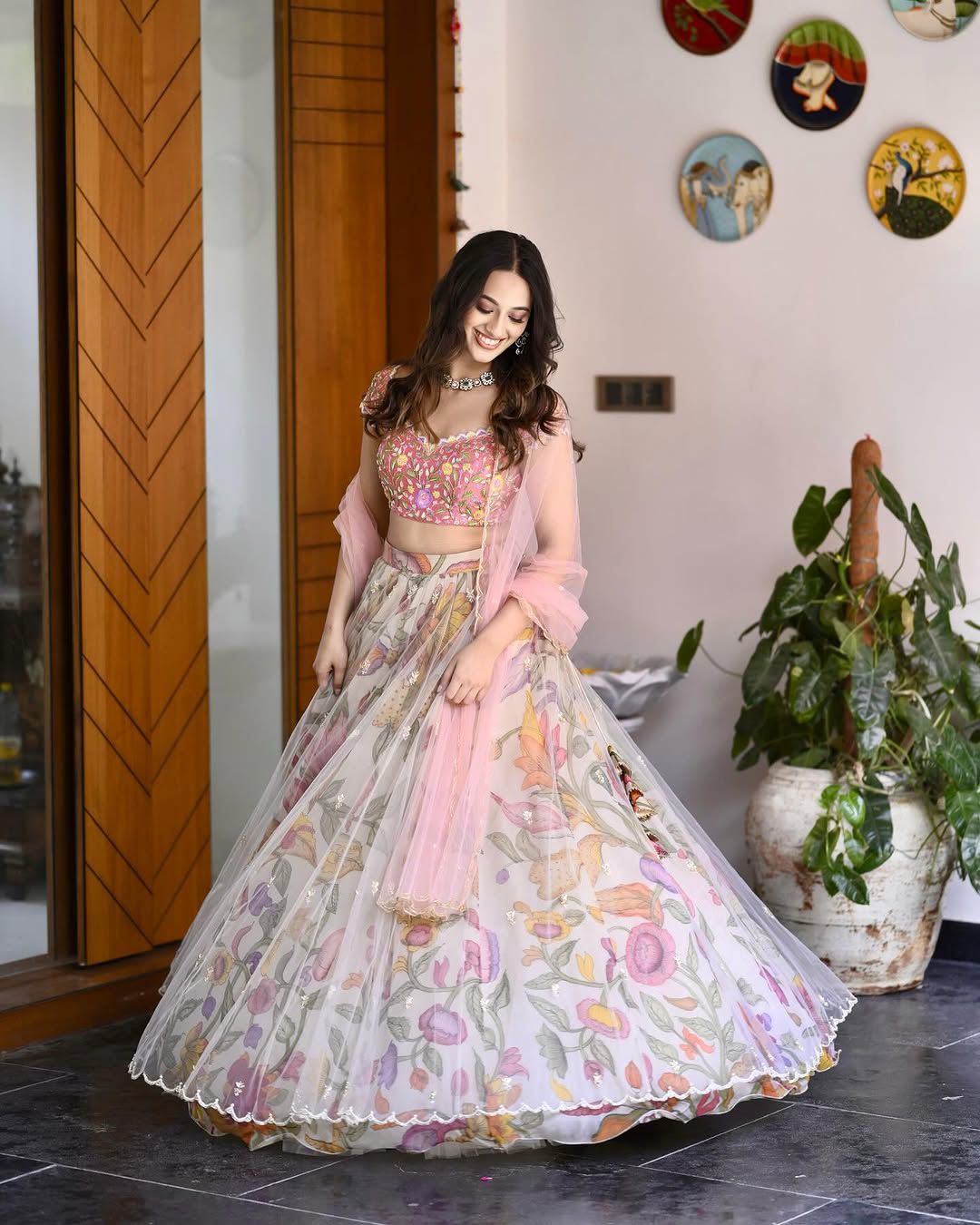 Chinon Silk Lehenga