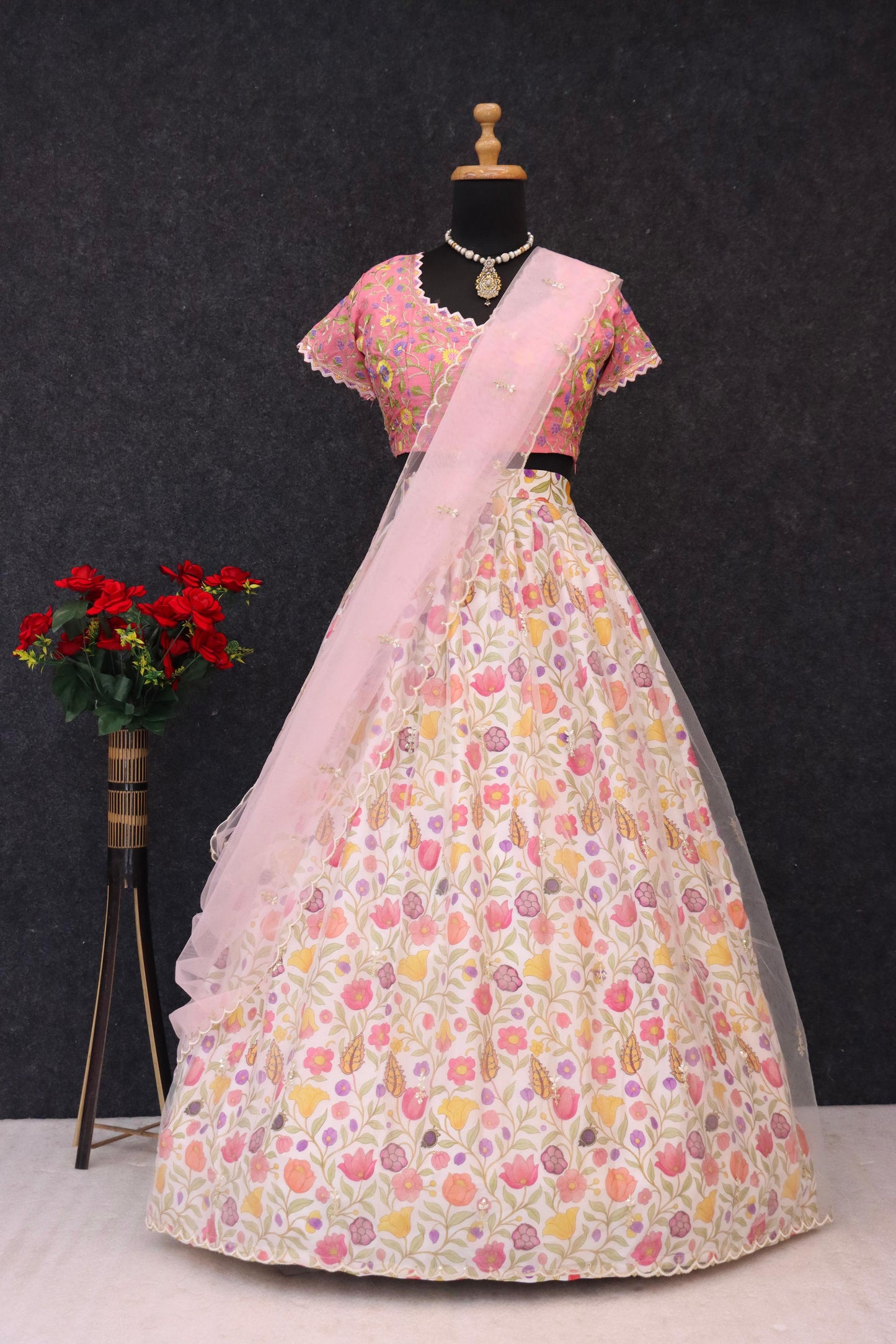 Chinon Silk Lehenga