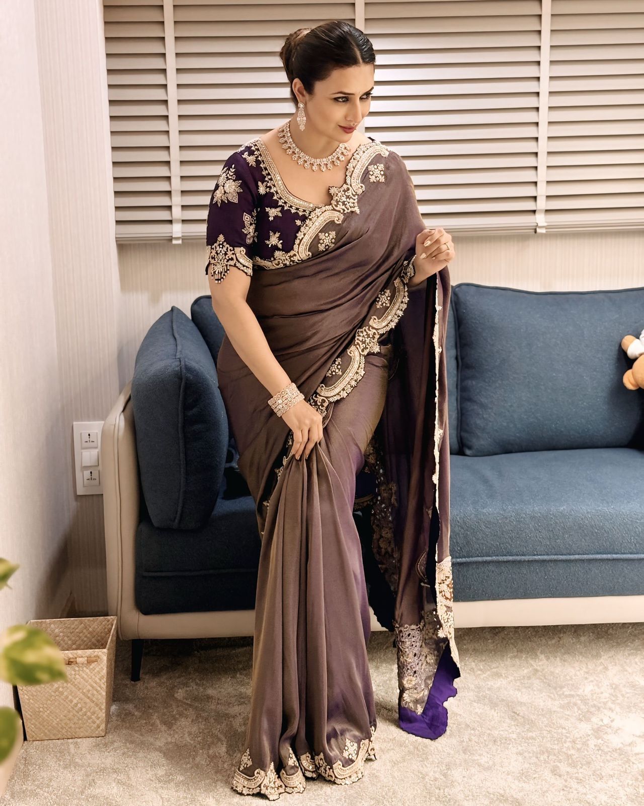 Purple Royal Saree π