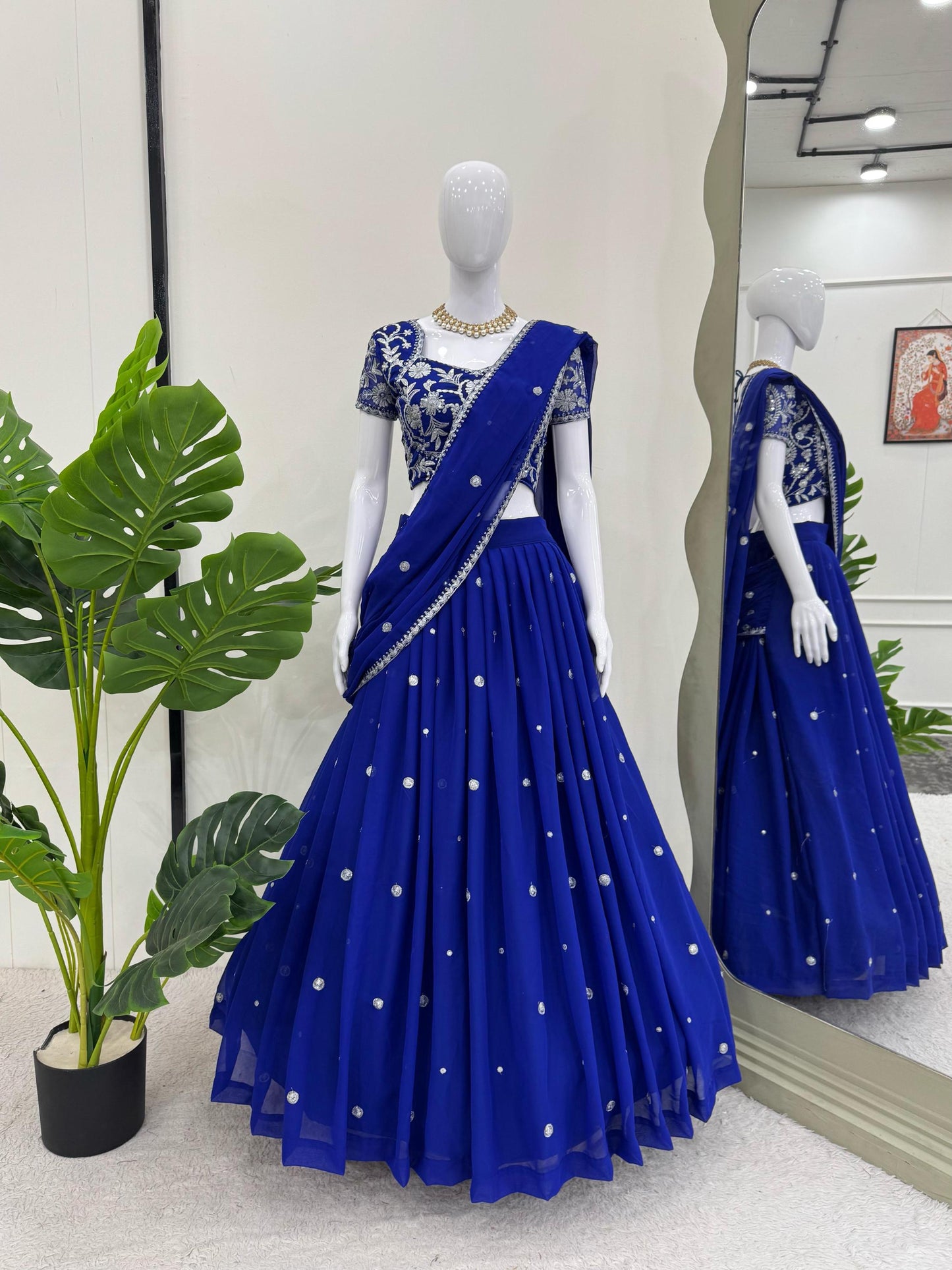 Blue Glam Ruffle