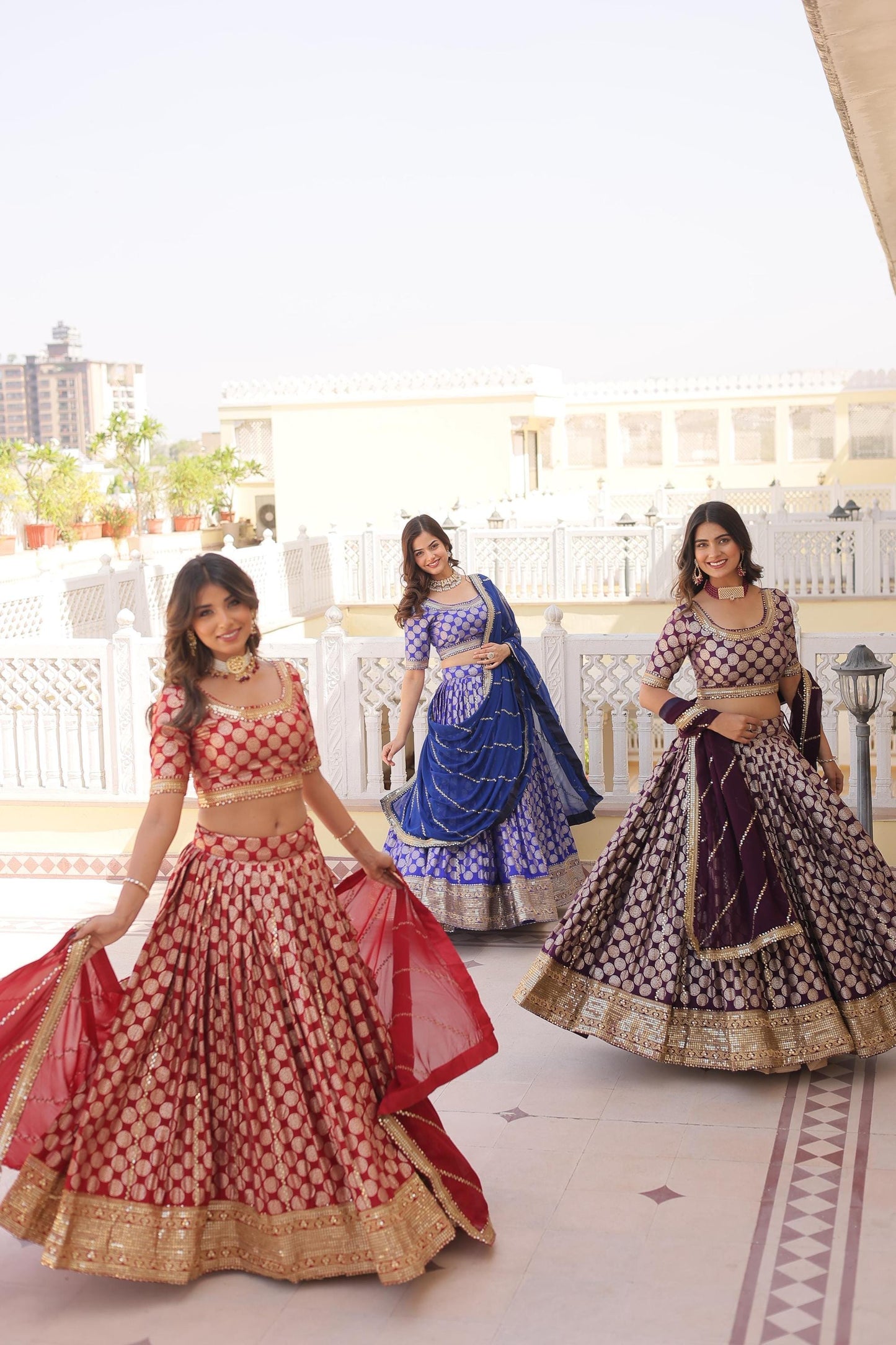 Red Jacquard Glow