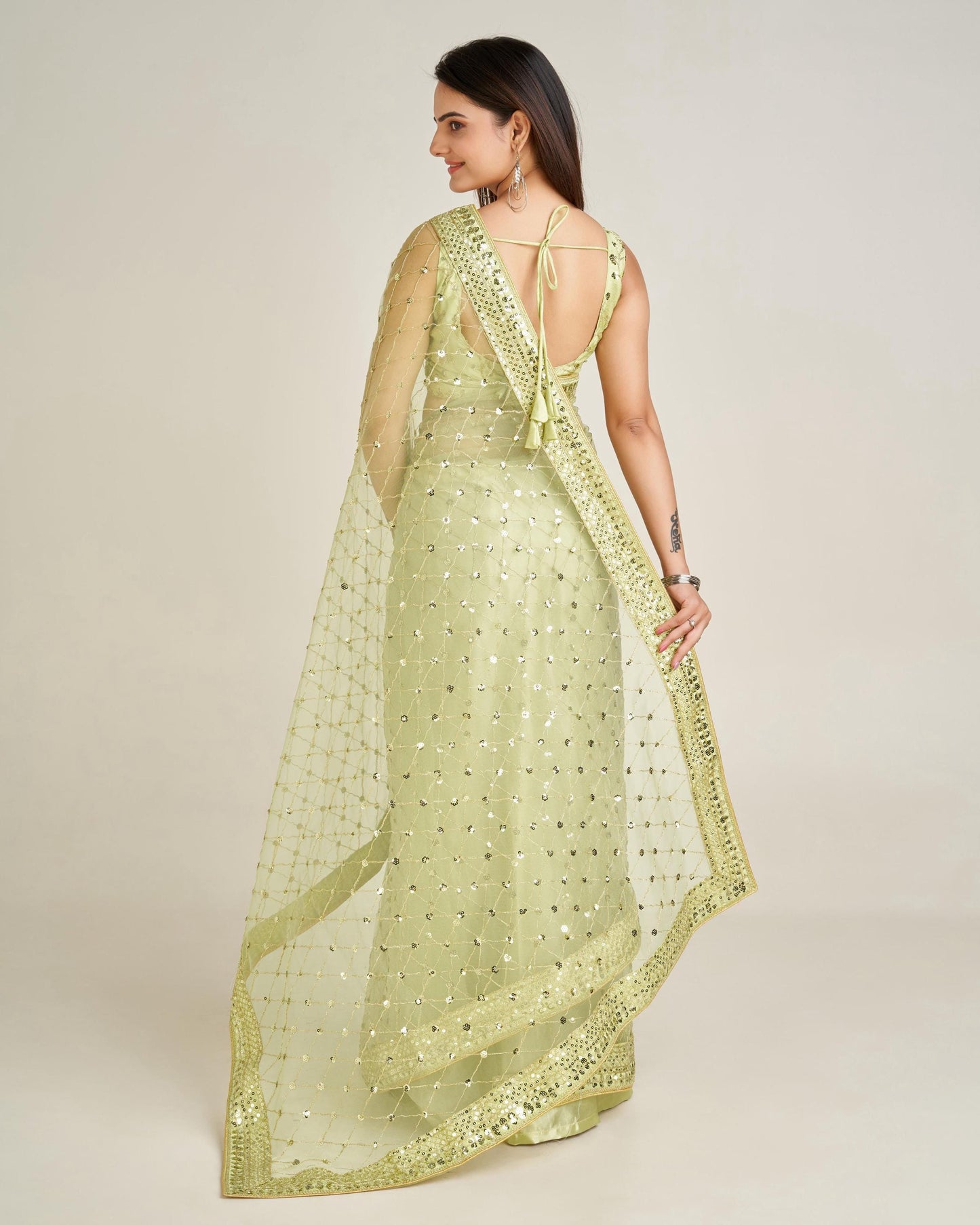 Green Glam Saree