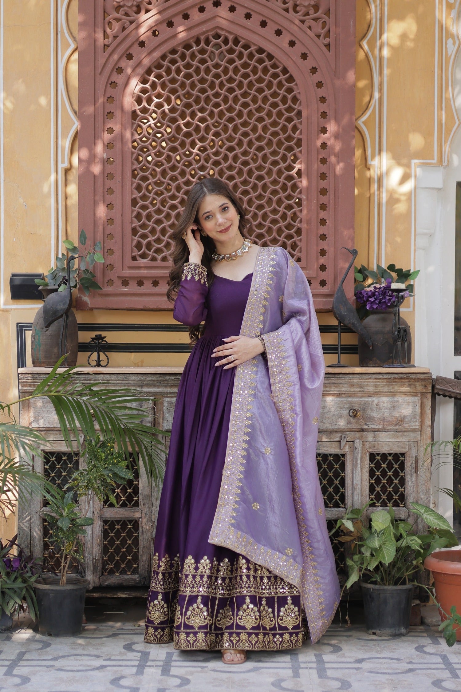 Gown with Dupatta Sets