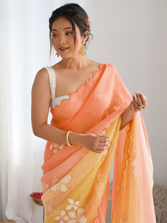 Gold Crush Saree ✨