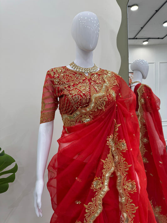 Organza Silk Saree ✨