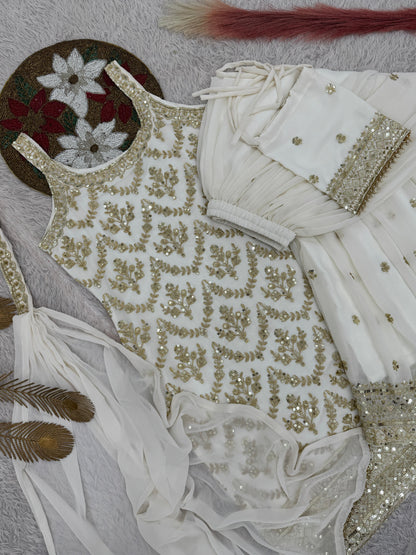 White Embroidered Set" ✅