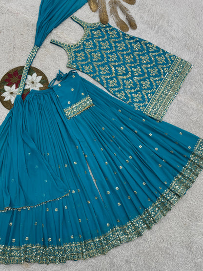 "Blue Embroidered Set" ✅