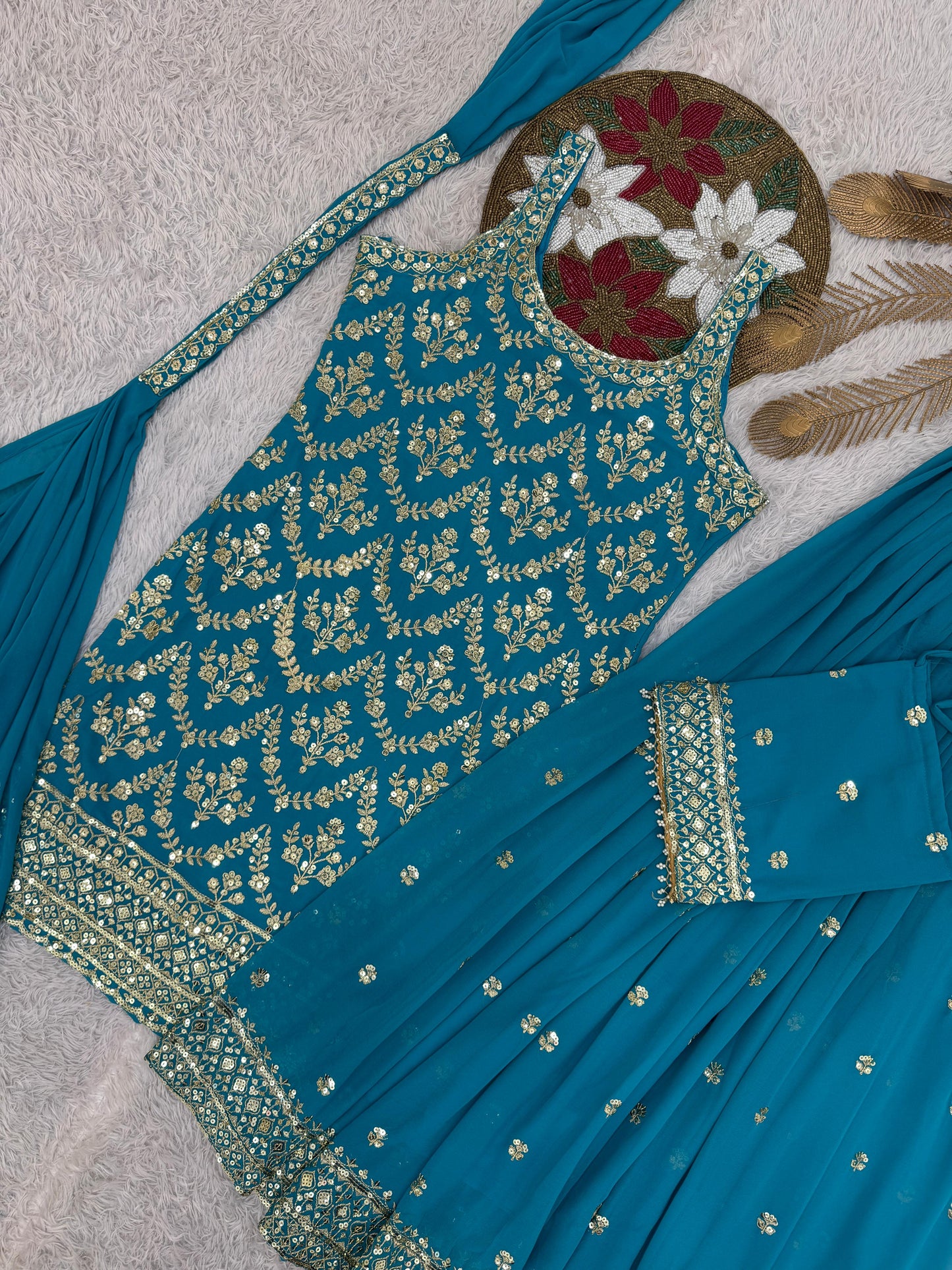 "Blue Embroidered Set" ✅