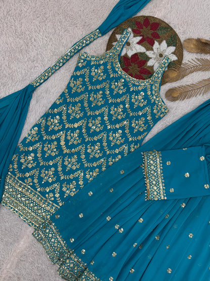 "Blue Embroidered Set" ✅