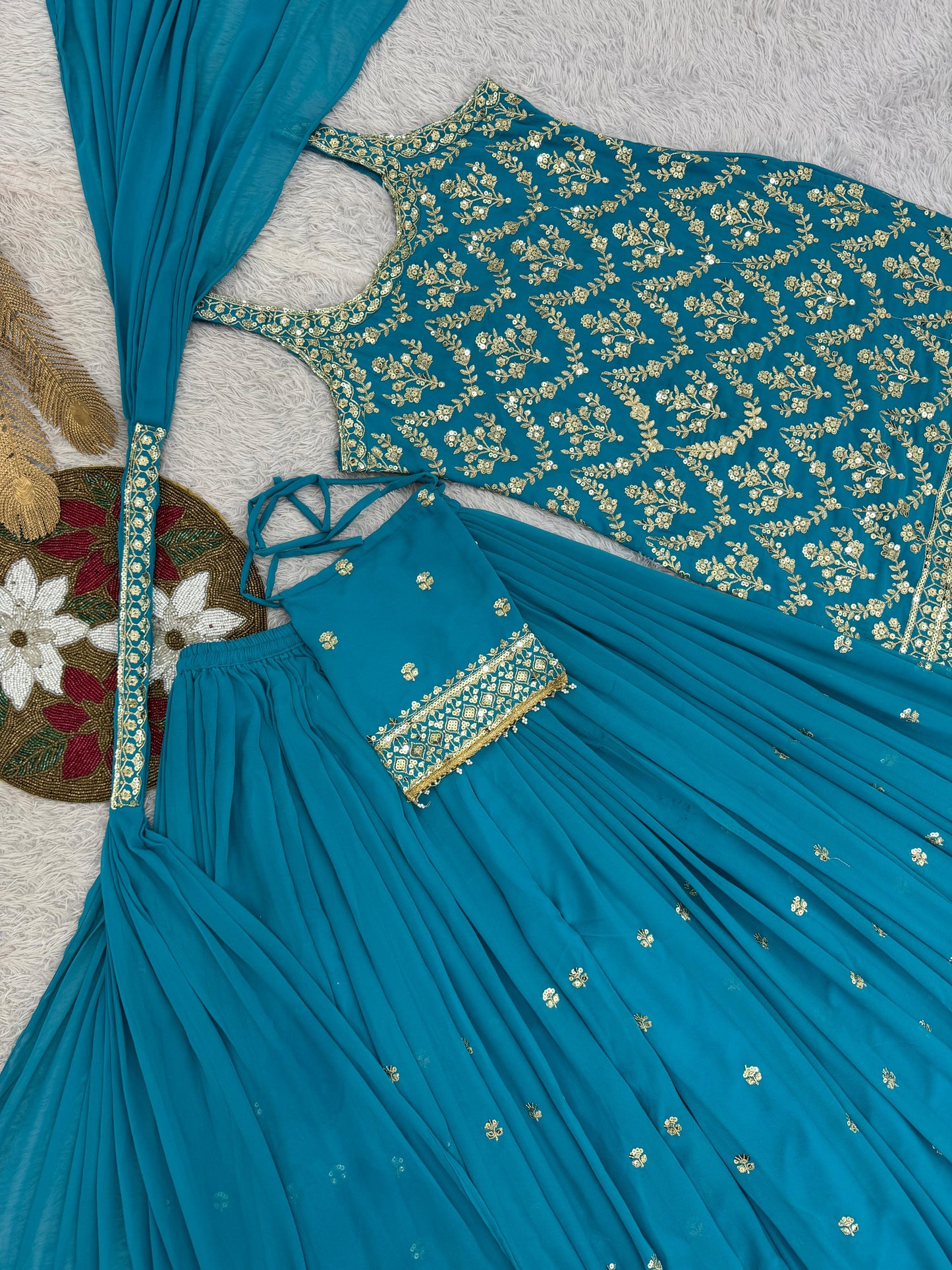 "Blue Embroidered Set" ✅