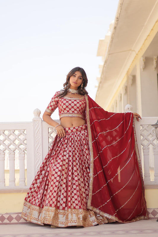 Red Jacquard Glow